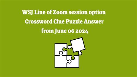 ZOOM CALL OPTION Crossword Answer. . Zoom meeting option crossword clue
